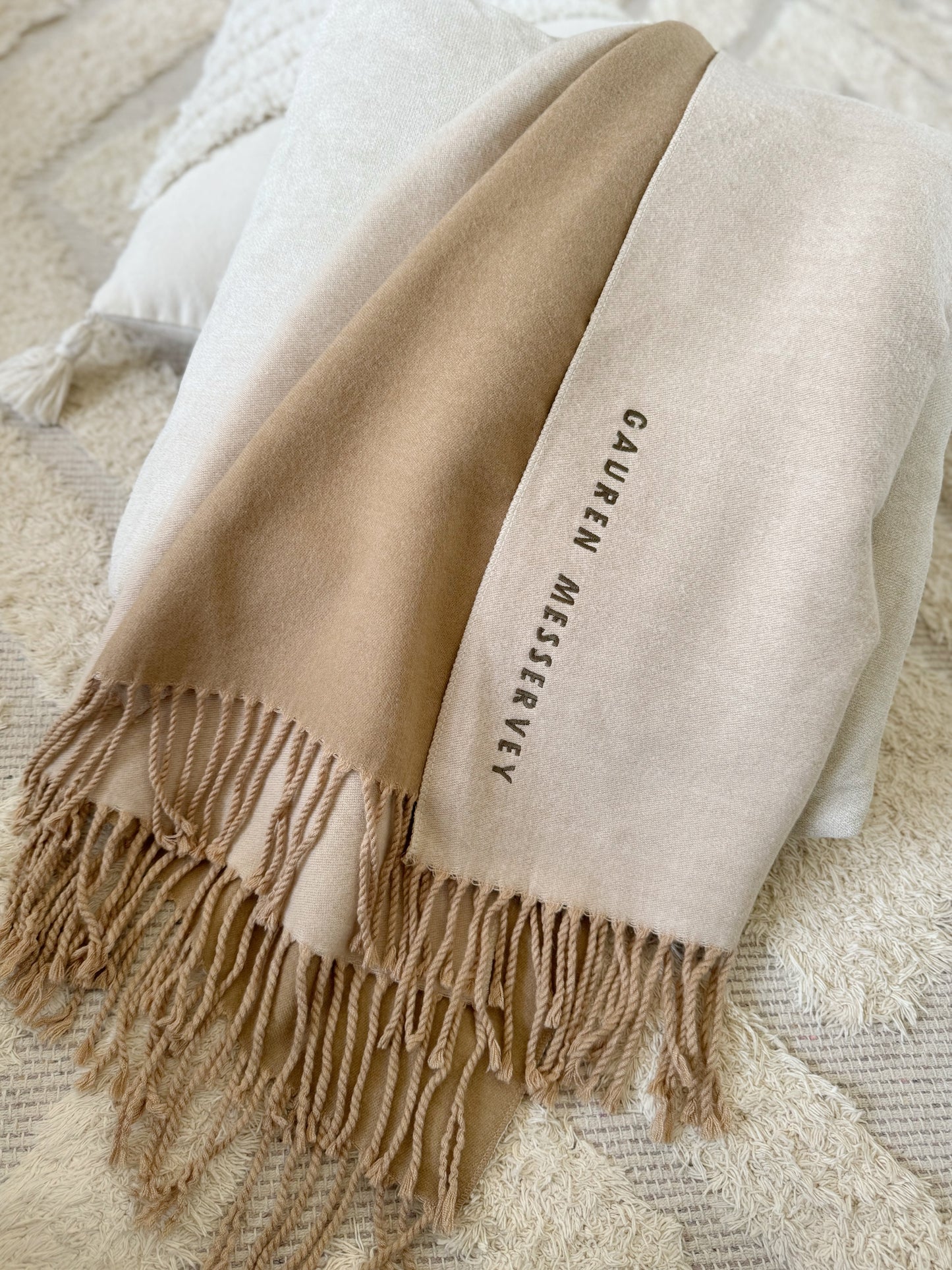 Personalized Embroidered Scarf