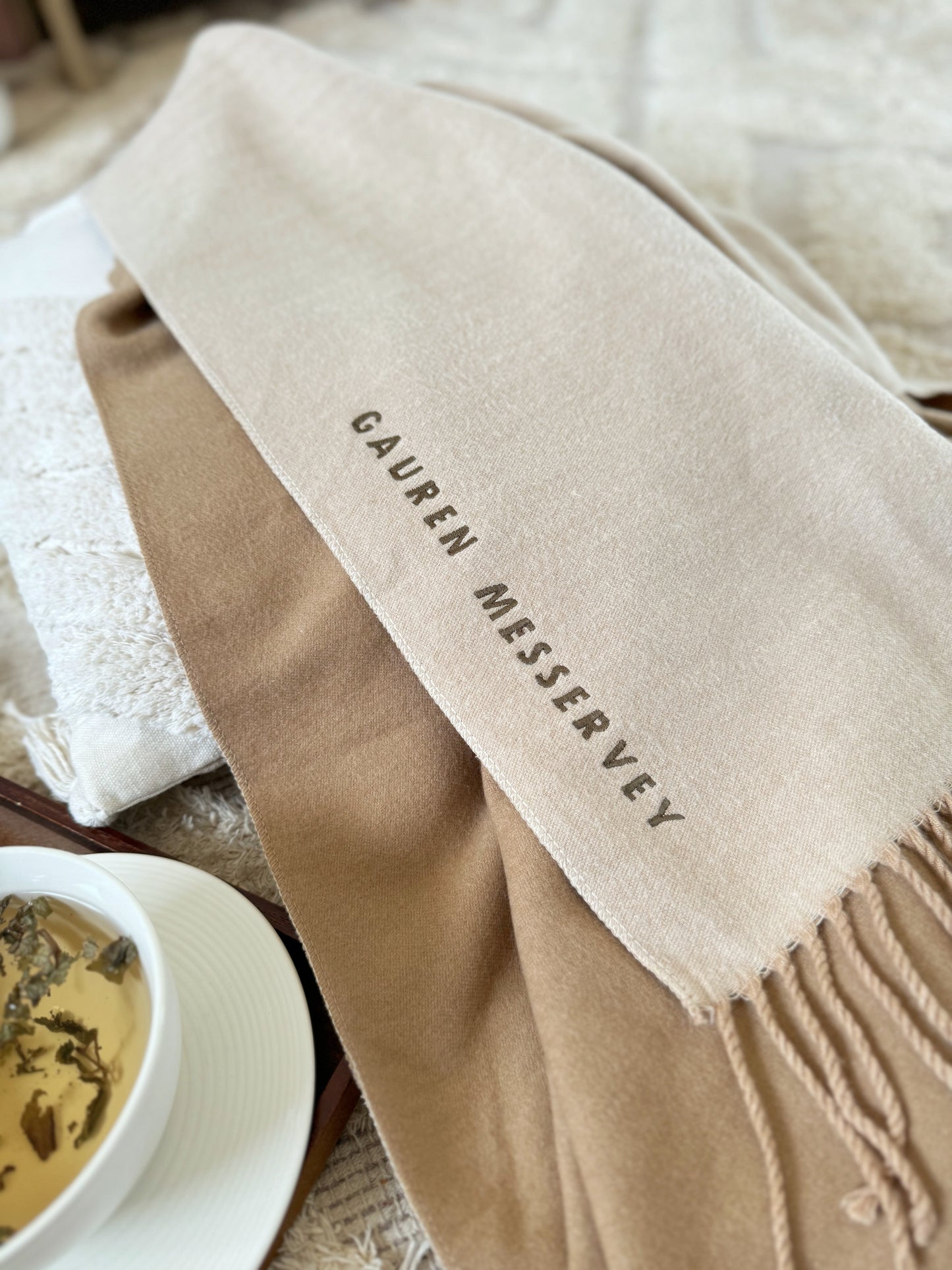 Personalized Embroidered Scarf