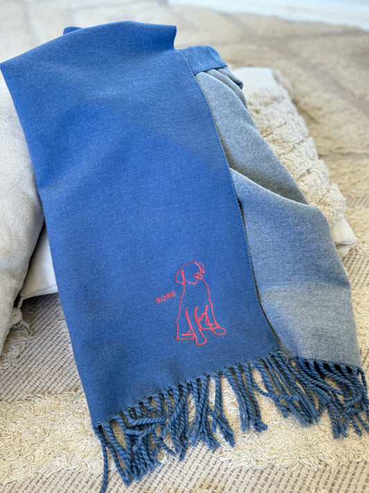 Personalized Pet Embroidered Scarf